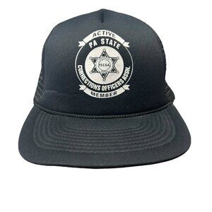 Active Pennsylvania PA State Corrections Officer Assn Retro Trucker Hat Cap Rope